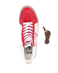 rote hohe Sneakers aus Segeltuch von Vans