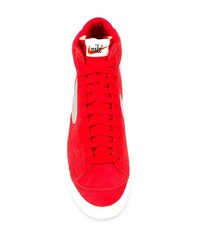 rote hohe Sneakers aus Wildleder von Nike