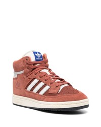 rote hohe Sneakers aus Wildleder von adidas