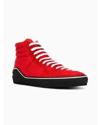 rote hohe Sneakers aus Wildleder von Givenchy