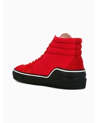 rote hohe Sneakers aus Wildleder von Givenchy