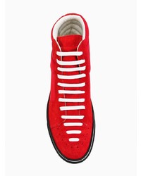 rote hohe Sneakers aus Wildleder von Givenchy