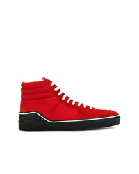 rote hohe Sneakers aus Wildleder von Givenchy