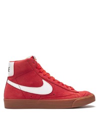 rote hohe Sneakers aus Wildleder von Nike