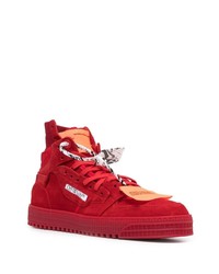 rote hohe Sneakers aus Wildleder von Off-White