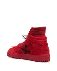 rote hohe Sneakers aus Wildleder von Off-White