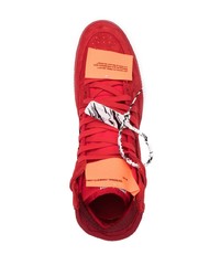 rote hohe Sneakers aus Wildleder von Off-White