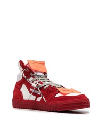 rote hohe Sneakers aus Wildleder von Off-White