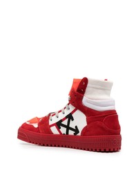 rote hohe Sneakers aus Wildleder von Off-White