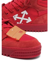 rote hohe Sneakers aus Wildleder von Off-White