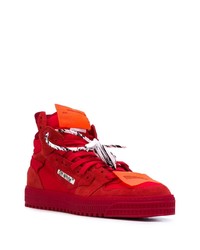 rote hohe Sneakers aus Wildleder von Off-White