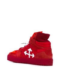 rote hohe Sneakers aus Wildleder von Off-White