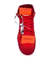 rote hohe Sneakers aus Wildleder von Off-White