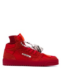 rote hohe Sneakers aus Wildleder von Off-White