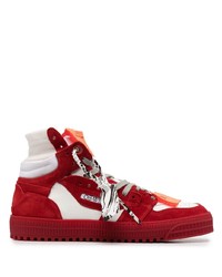rote hohe Sneakers aus Wildleder von Off-White