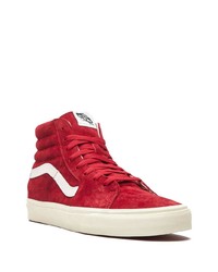 rote hohe Sneakers aus Wildleder von Vans