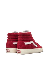 rote hohe Sneakers aus Wildleder von Vans