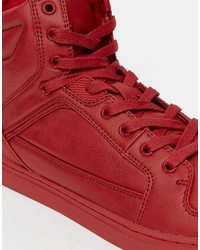 rote hohe Sneakers von Asos