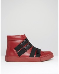 rote hohe Sneakers von Asos