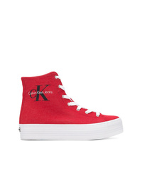 rote hohe Sneakers von Calvin Klein Jeans