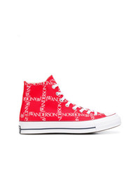 rote hohe Sneakers von Converse X JW Anderson