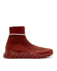 rote hohe Sneakers von Fendi