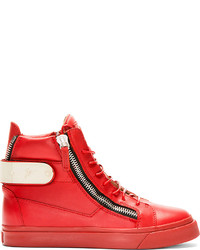 rote hohe Sneakers von Giuseppe Zanotti
