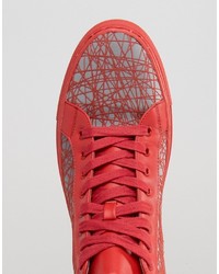rote hohe Sneakers von Asos