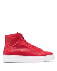 rote hohe Sneakers von Philipp Plein