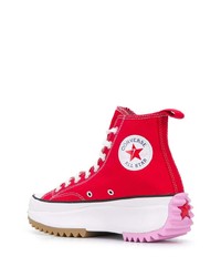 rote hohe Sneakers von Converse