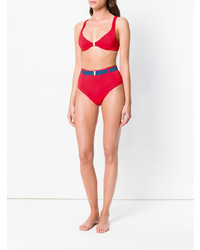 rote horizontal gestreifte Bikinihose von Solid & Striped