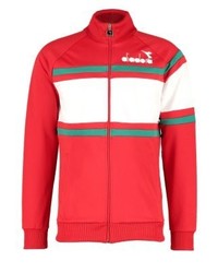 rote horizontal gestreifte Jacke von Diadora