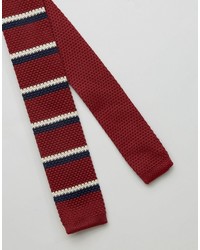 rote horizontal gestreifte Krawatte von Original Penguin