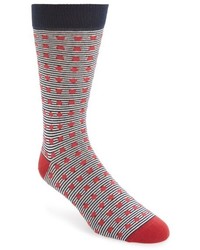 rote horizontal gestreifte Socken