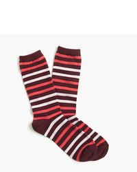 rote horizontal gestreifte Socken