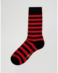 rote horizontal gestreifte Socken von Dr. Martens