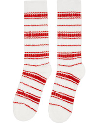 rote horizontal gestreifte Socken von SOCKSSS