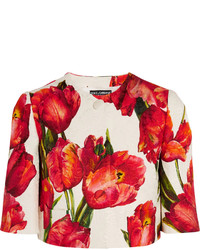 rote Jacke mit Blumenmuster von Dolce & Gabbana