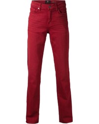 rote Jeans von 7 For All Mankind