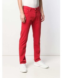 rote Jeans von Jacob Cohen