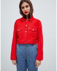 rote Jeansjacke von Levi's