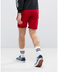 rote Jeansshorts von Asos