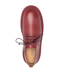 rote klobige Leder Derby Schuhe von Marsèll