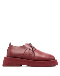 rote klobige Leder Derby Schuhe von Marsèll