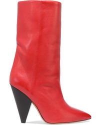 rote kniehohe Stiefel aus Leder von Isabel Marant