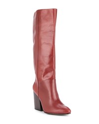 rote kniehohe Stiefel aus Leder von Rachel Comey