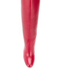 rote kniehohe Stiefel aus Leder von The Seller