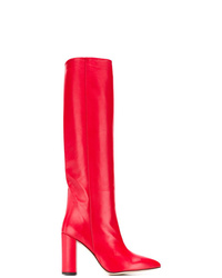 rote kniehohe Stiefel aus Leder von Paris Texas