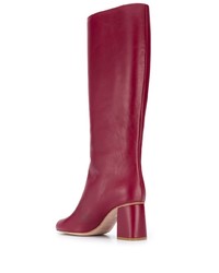 rote kniehohe Stiefel aus Leder von RED Valentino