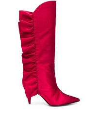 rote kniehohe Stiefel aus Segeltuch von Marc Ellis